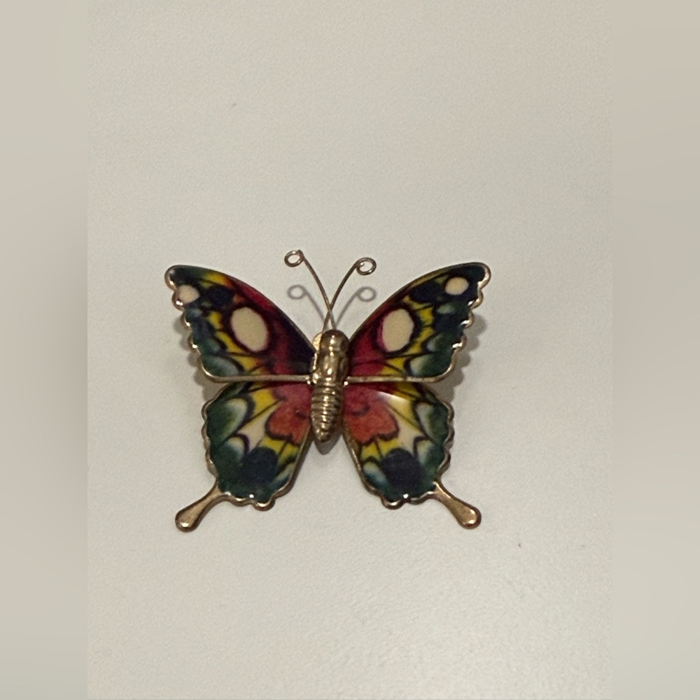 No Brand Colorful Butterfly brooch pin (good condition)